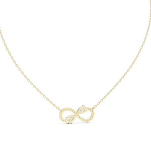 Infinite Radiance Pear and Round Pavé-Set Diamond Necklace - Image 4