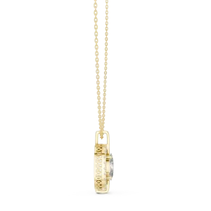 Ethereal Oval Luminary Halo Solitaire Pendant - Image 3