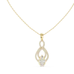 Infinite Silhouette Pear and Marquise Pavé-Set Pendant