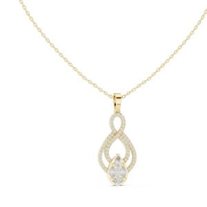 Infinite Silhouette Pear and Marquise Pavé-Set Pendant