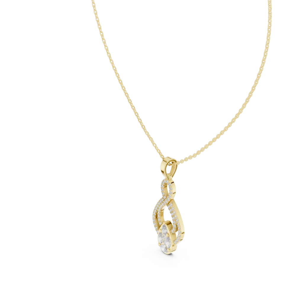 Infinite Silhouette Pear and Marquise Pavé-Set Pendant - Image 2