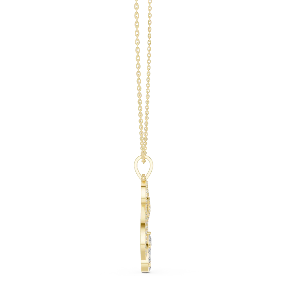 Infinite Silhouette Pear and Marquise Pavé-Set Pendant - Image 3