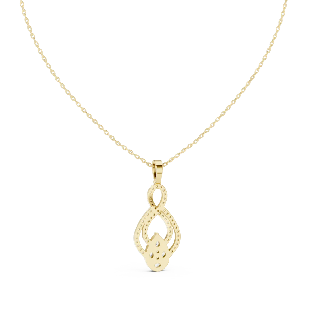 Infinite Silhouette Pear and Marquise Pavé-Set Pendant - Image 4