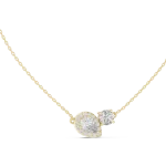 Luminary Pear and Round Dual-Stone Pavé Halo Pendant