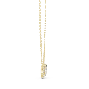 Luminary Pear and Round Dual-Stone Pavé Halo Pendant - Image 3