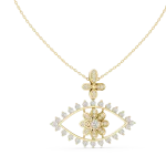Ethereal Luminary Round Brilliant Pavé-Set Eye Pendant