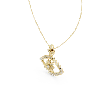 Ethereal Luminary Round Brilliant Pavé-Set Eye Pendant - Image 2