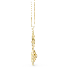 Ethereal Luminary Round Brilliant Pavé-Set Eye Pendant - Image 3