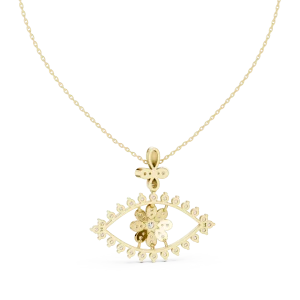 Ethereal Luminary Round Brilliant Pavé-Set Eye Pendant - Image 4