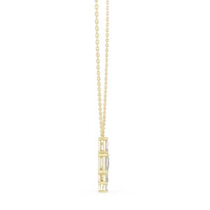 Architectural Emerald Cut Geometric Cluster Statement Pendant - Image 3
