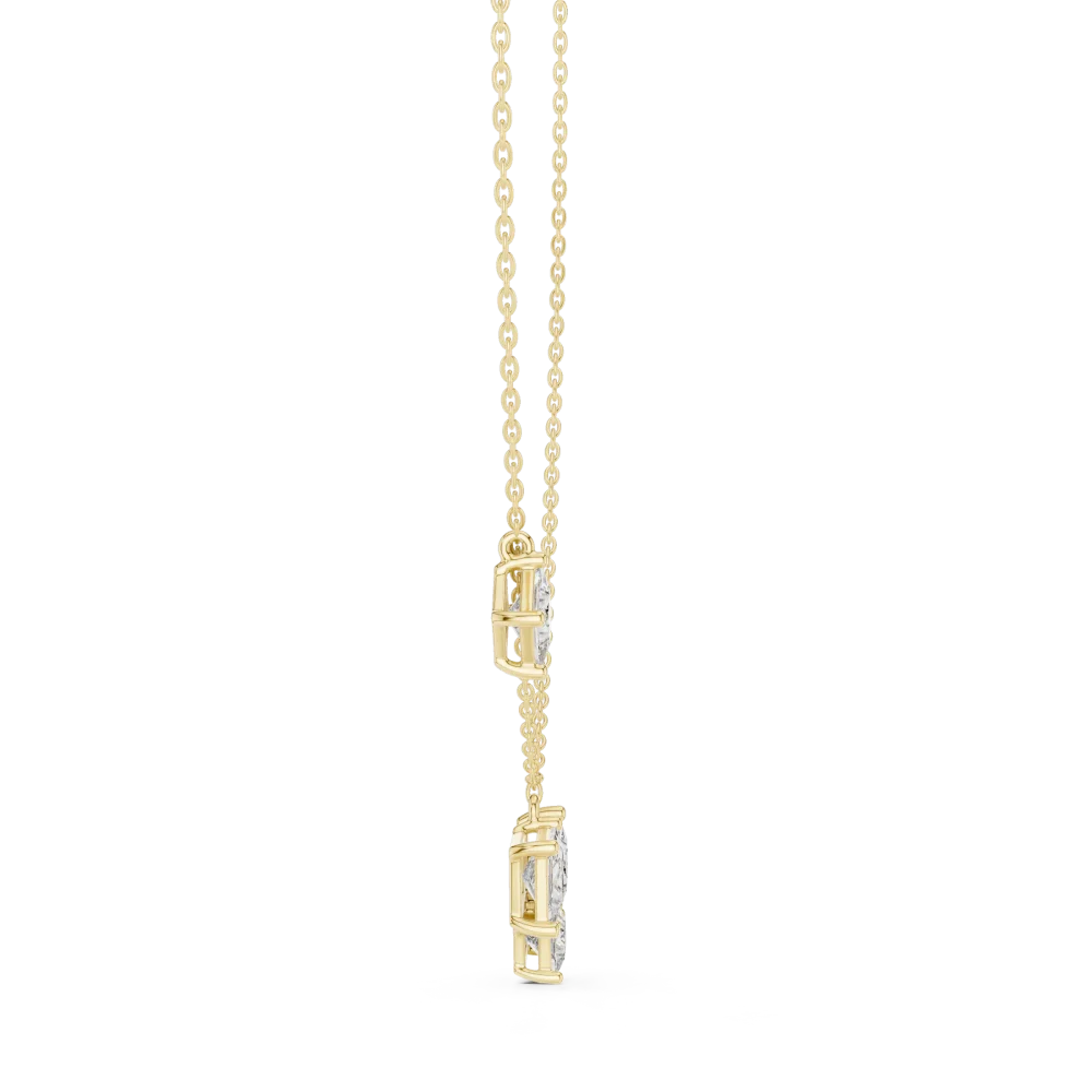 Architectural Princess Cut Geometric Cluster Statement Necklace - Image 3