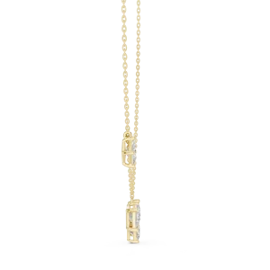 Architectural Princess Cut Geometric Cluster Statement Necklace - Image 3