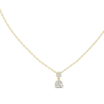 Luminary Round Brilliant Floating Dual Stone Solitaire Pendant