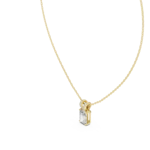 Luminary Radiant Cut Solitaire Hidden Halo Pendant - Image 2