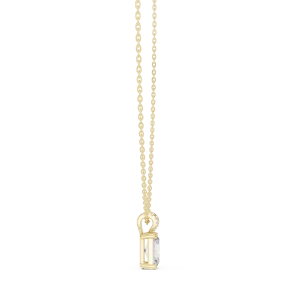 Luminary Radiant Cut Solitaire Hidden Halo Pendant - Image 3