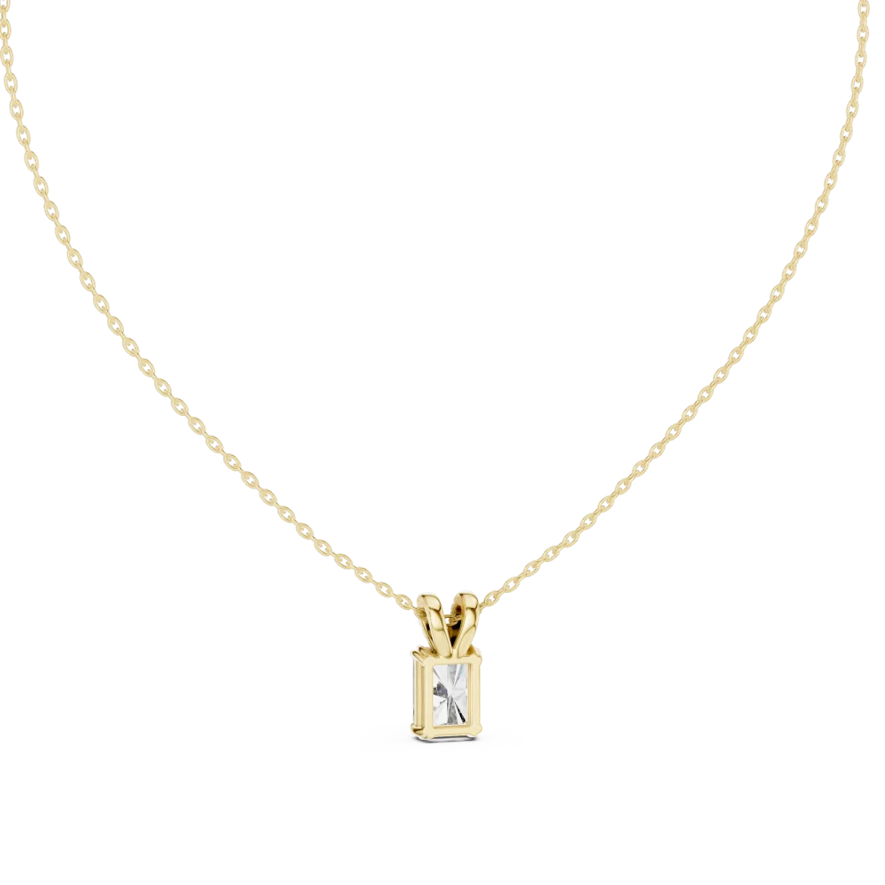 Luminary Radiant Cut Solitaire Hidden Halo Pendant - Image 4