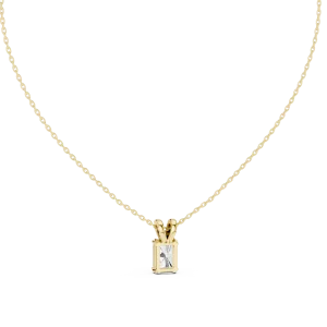 Luminary Radiant Cut Solitaire Hidden Halo Pendant - Image 4