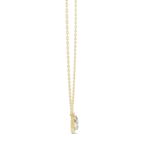 Ethereal Pear Cut Halo Solitaire Pendant - Image 3