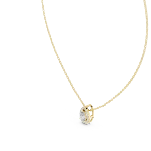 Ethereal Pear Cut Halo Solitaire Pendant - Image 2