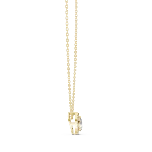 Ethereal Pear Cut Halo Solitaire Pendant - Image 3