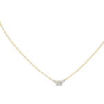 Luminary Marquise and Round Diamond Linear Drop Necklace