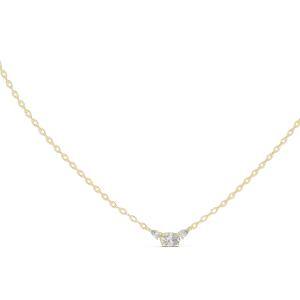 Luminary Marquise and Round Diamond Linear Drop Necklace