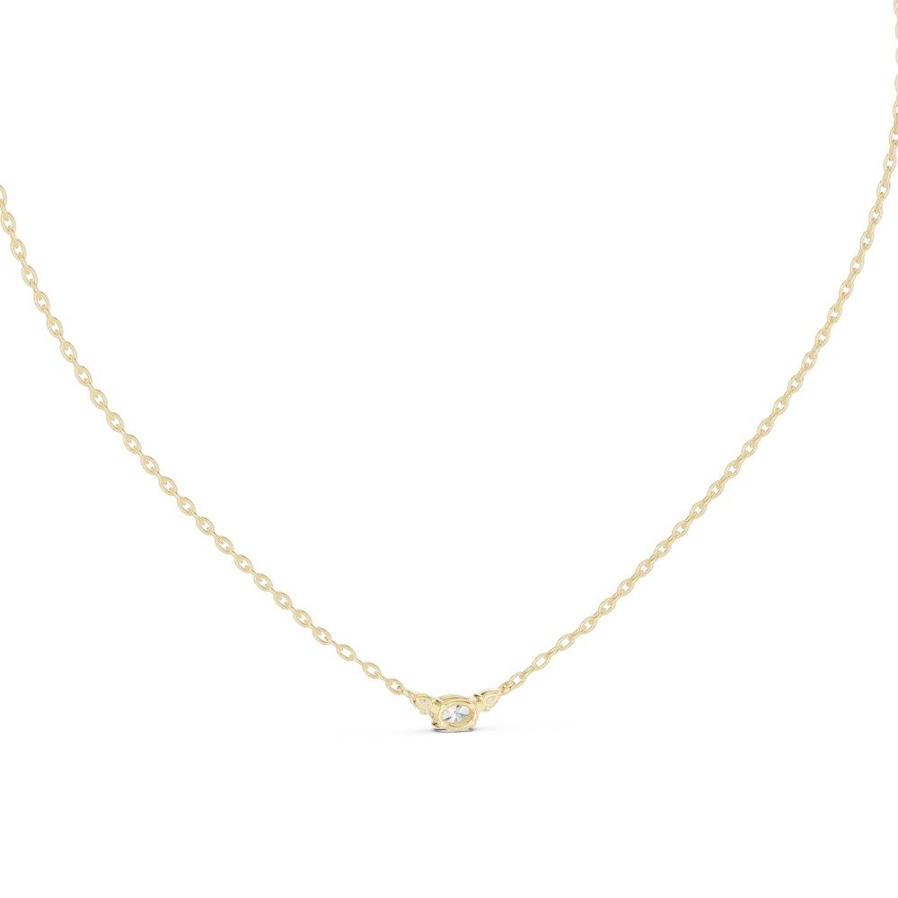 Luminary Marquise and Round Diamond Linear Drop Necklace - Image 4