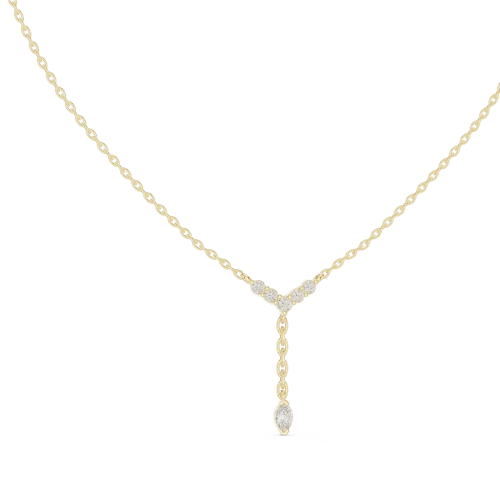 Luminary Marquise and Round Scintillating Y-Drop Necklace