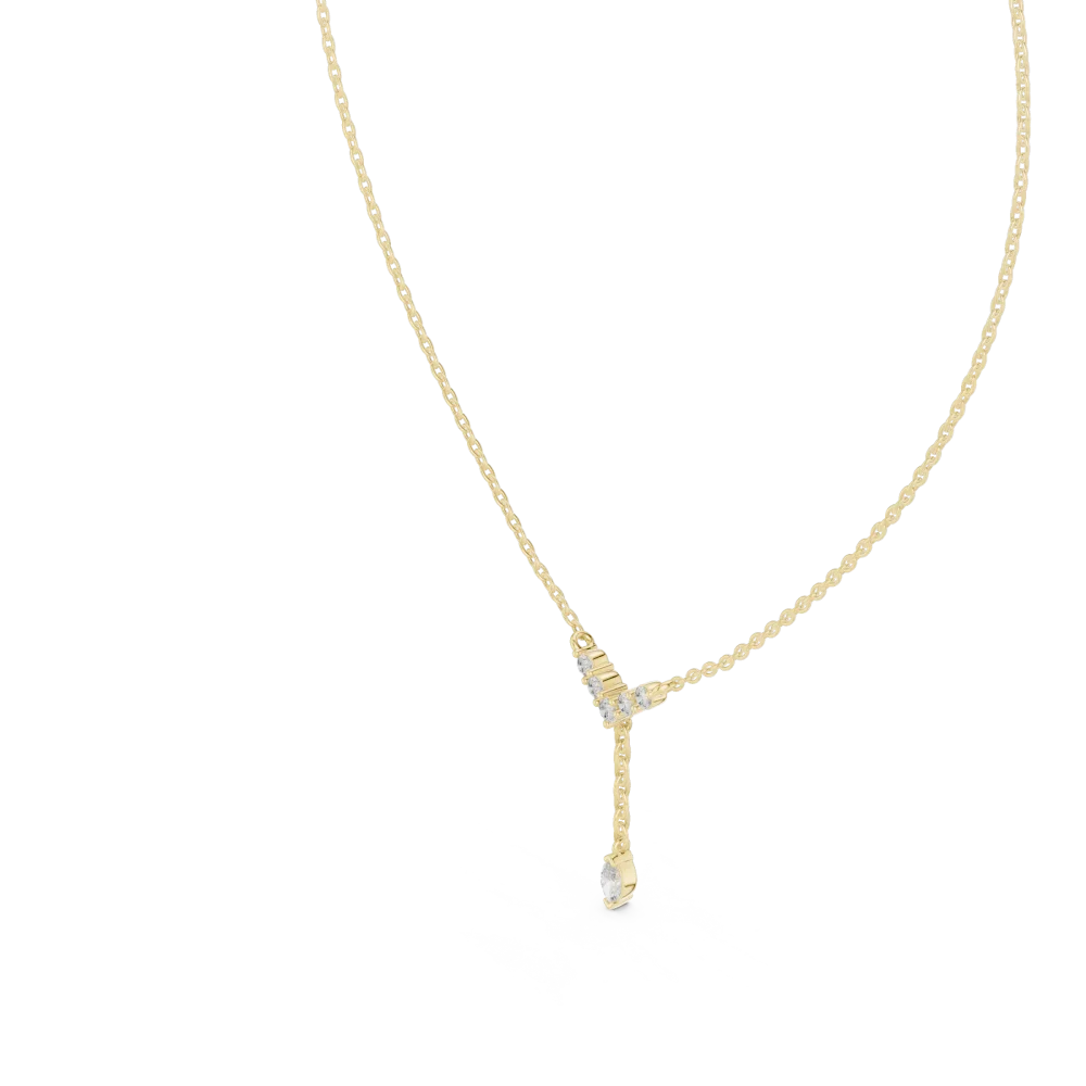 Luminary Marquise and Round Scintillating Y-Drop Necklace - Image 2