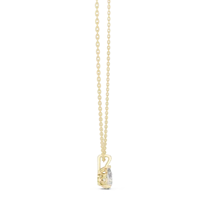 Ethereal Pear Solitaire Floating Teardrop Pendant - Image 3