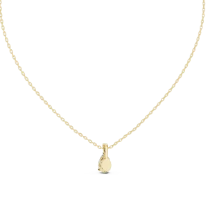 Ethereal Pear Solitaire Floating Teardrop Pendant - Image 4