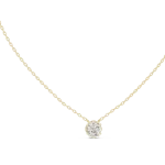 Essence Round Brilliant Solitaire Minimalist Pendant