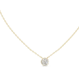 Essence Round Brilliant Solitaire Minimalist Pendant