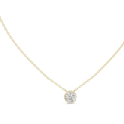 Essence Round Brilliant Solitaire Minimalist Pendant