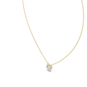 Essence Round Brilliant Solitaire Minimalist Pendant - Image 2