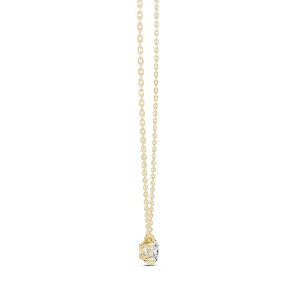 Essence Round Brilliant Solitaire Minimalist Pendant - Image 3