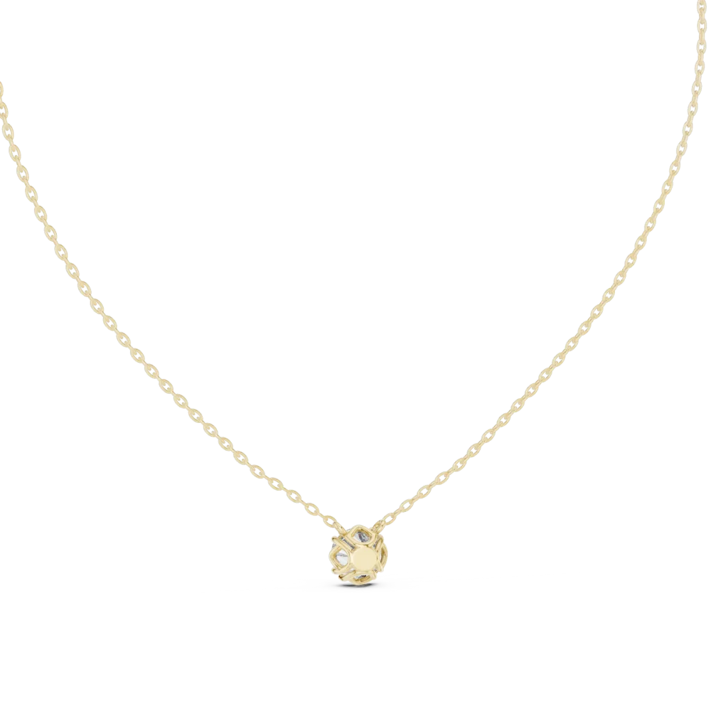 Essence Round Brilliant Solitaire Minimalist Pendant - Image 4