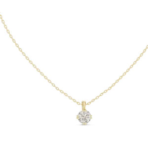 Luminary Round Brilliant Solitaire Minimalist Pendant
