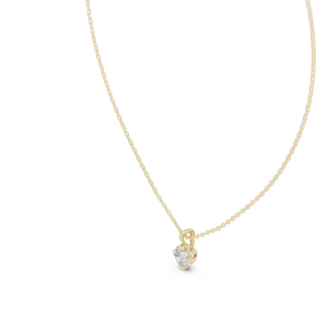 Luminary Round Brilliant Solitaire Minimalist Pendant - Image 2