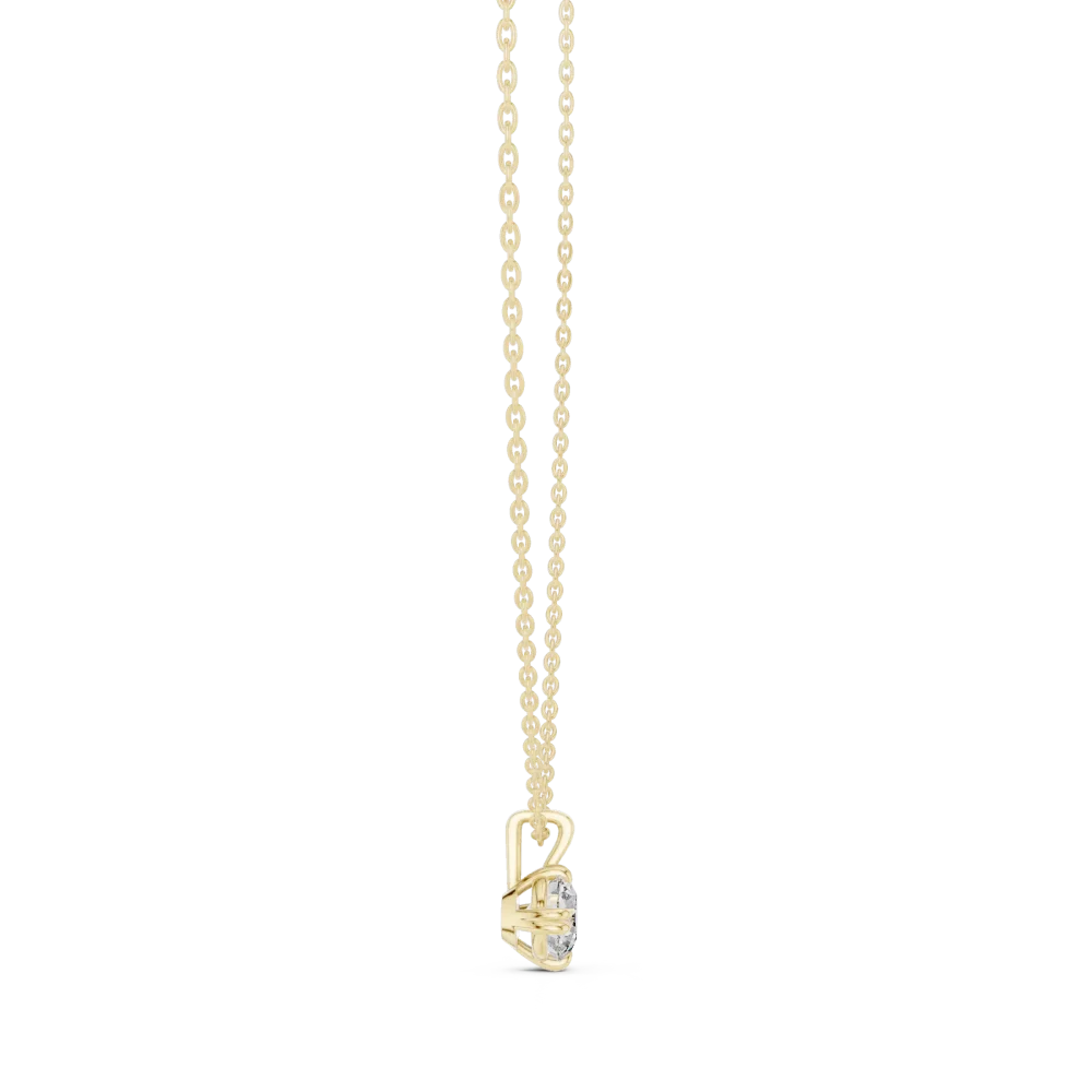 Luminary Round Brilliant Solitaire Minimalist Pendant - Image 3