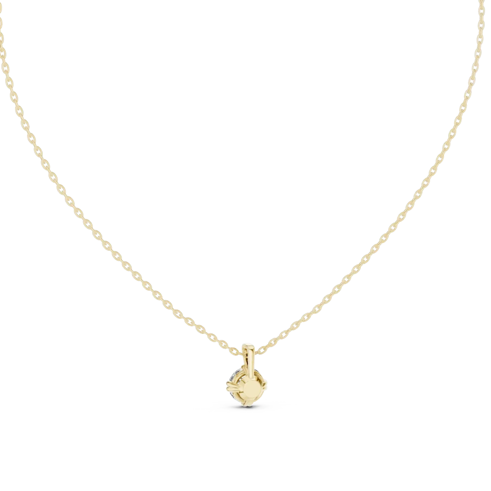 Luminary Round Brilliant Solitaire Minimalist Pendant - Image 4