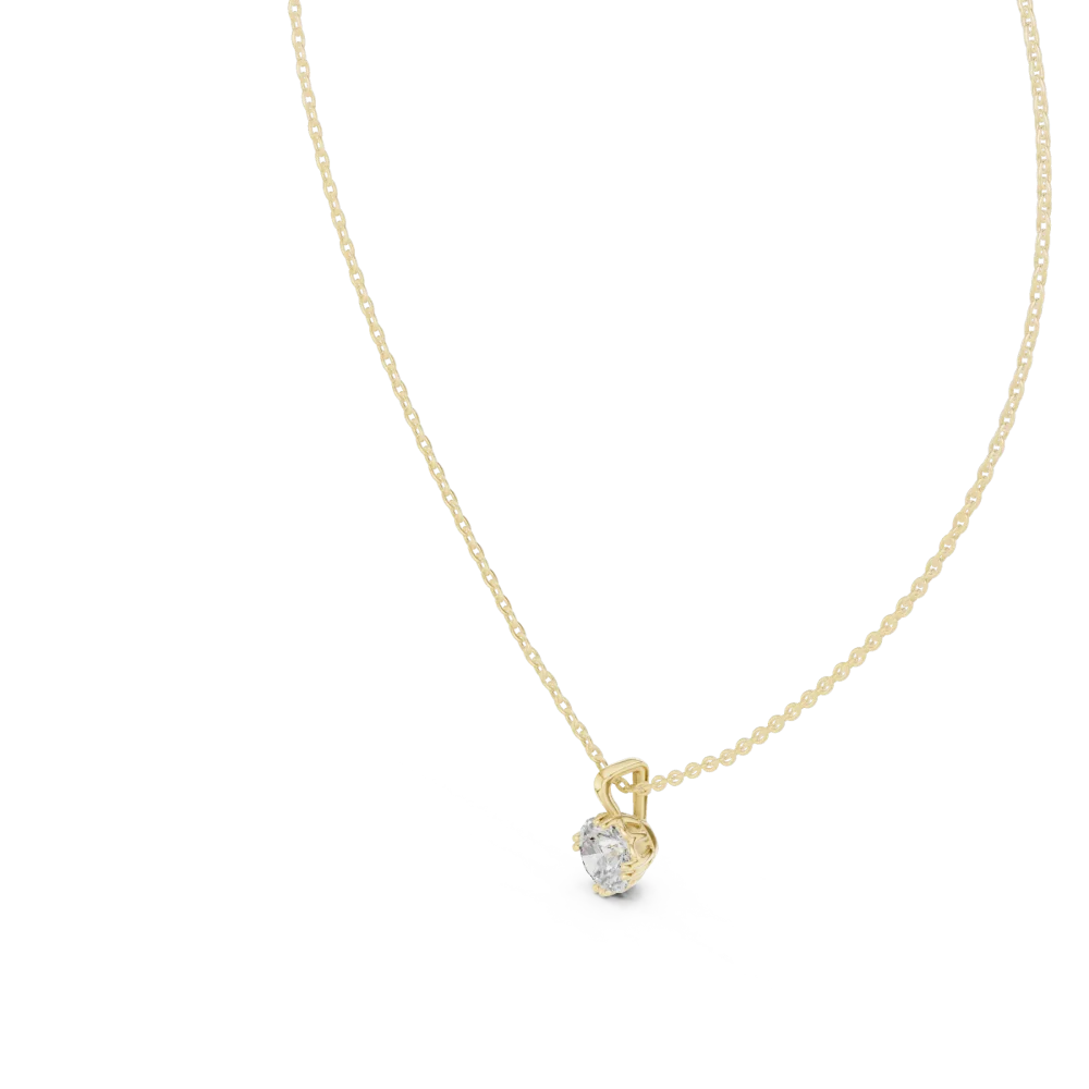 Essence Round Brilliant Solitaire Floating Pendant - Image 2