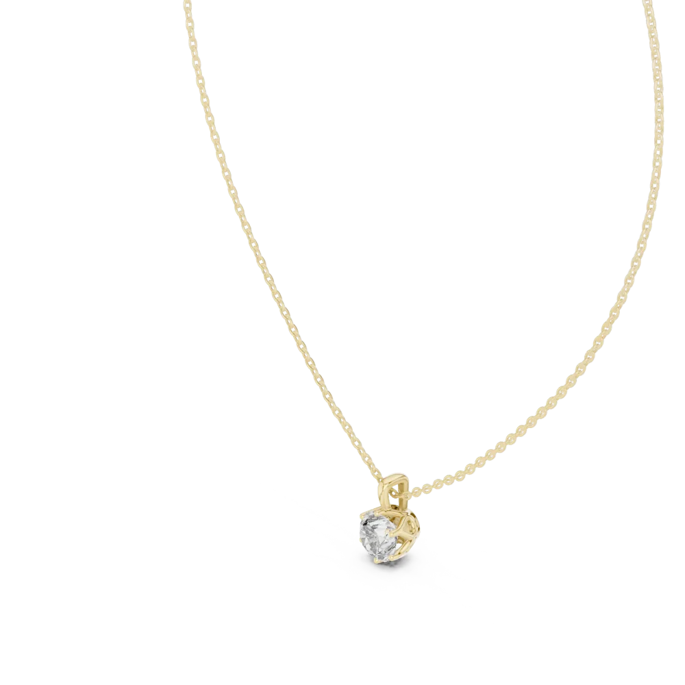 Essence Round Brilliant Solitaire Floating Pendant - Image 2