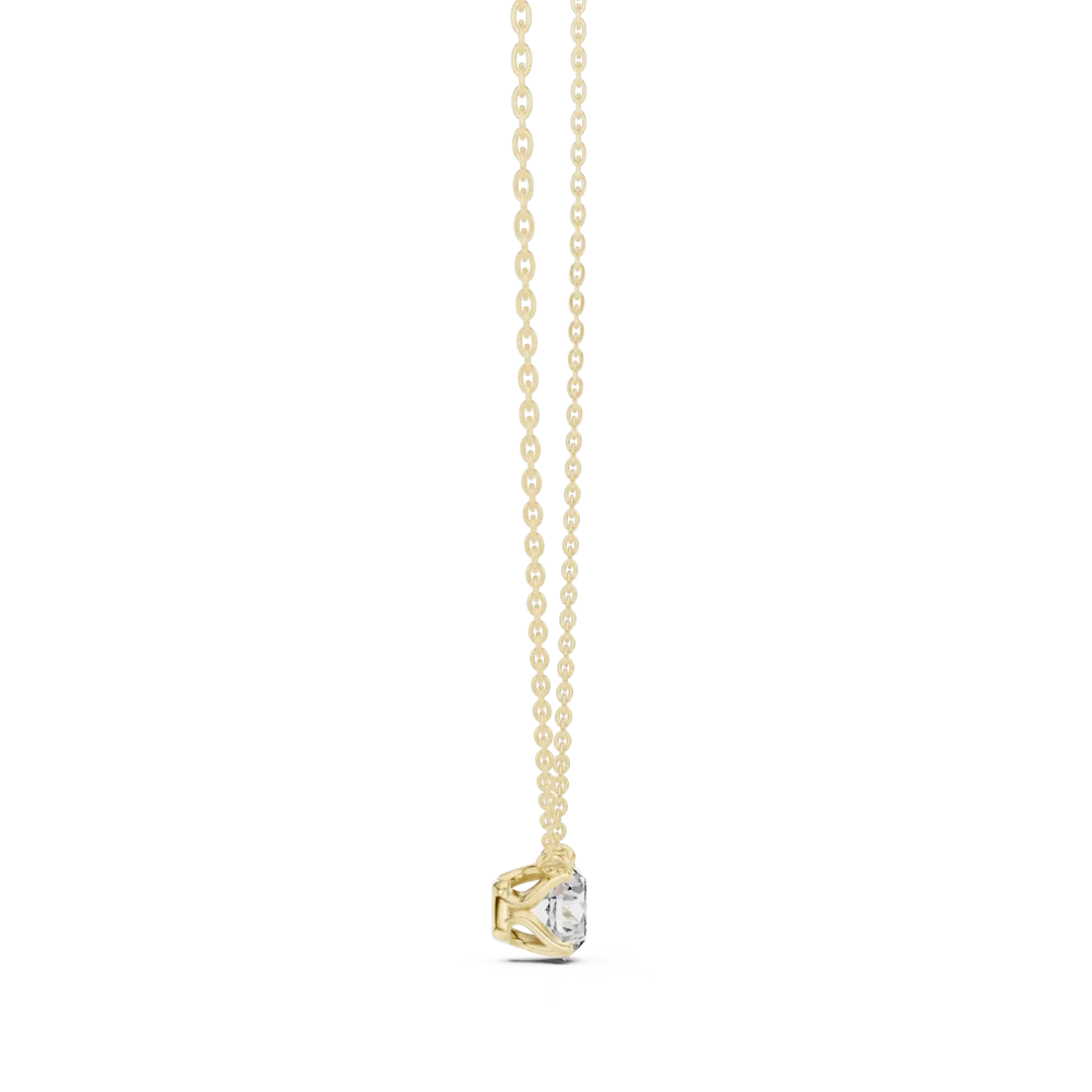 Essence Round Brilliant Solitaire Minimalist Pendant - Image 3