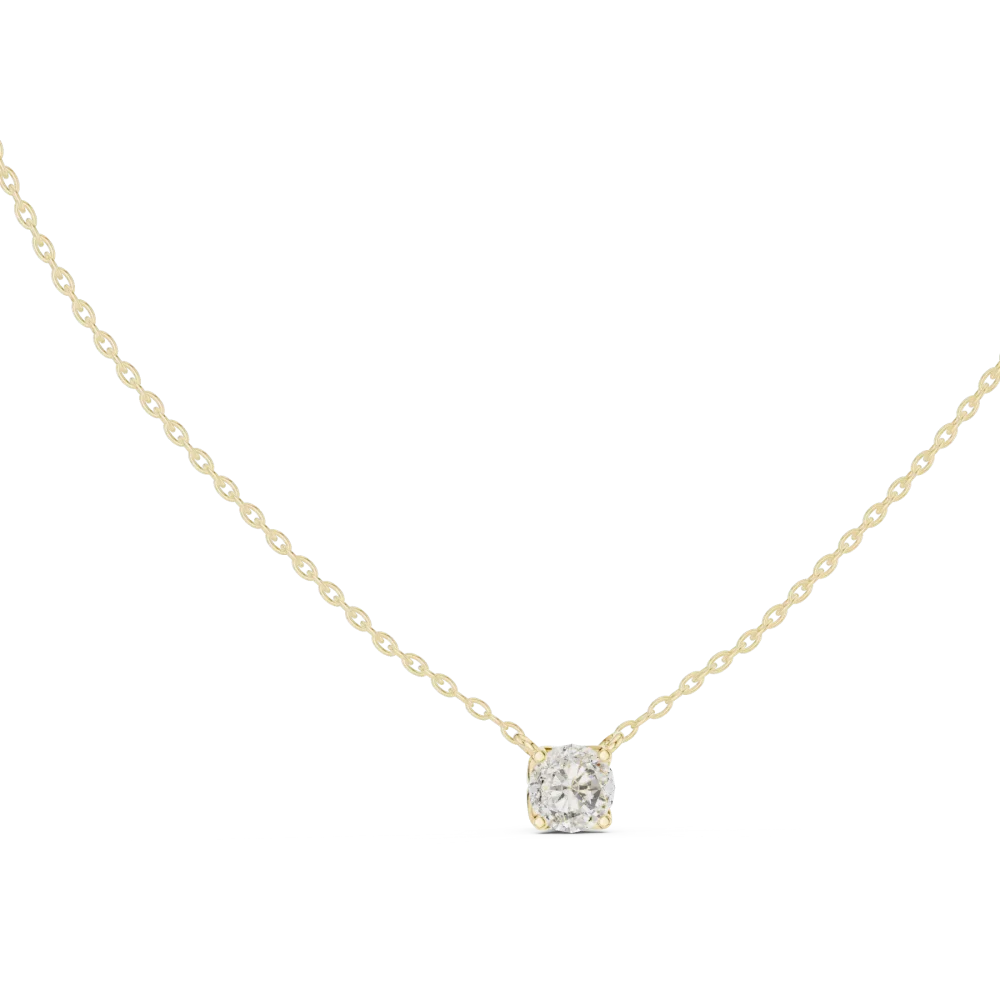 Elevate your look with this elegant round solitaire pendant. Featuring a brilliant lab-grown DIAMEUR diamond, it is the ultimate modern classic. Shop now.