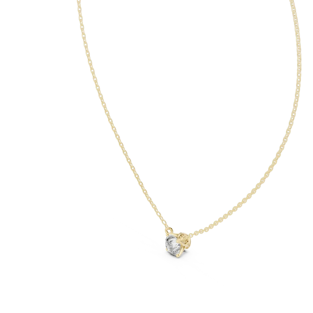 Essence Round Brilliant Solitaire Floating Pendant - Image 2