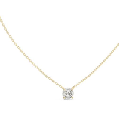 Ethereal Round Brilliant Cut Floating Solitaire Pendant