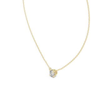 Ethereal Round Brilliant Cut Floating Solitaire Pendant - Image 2