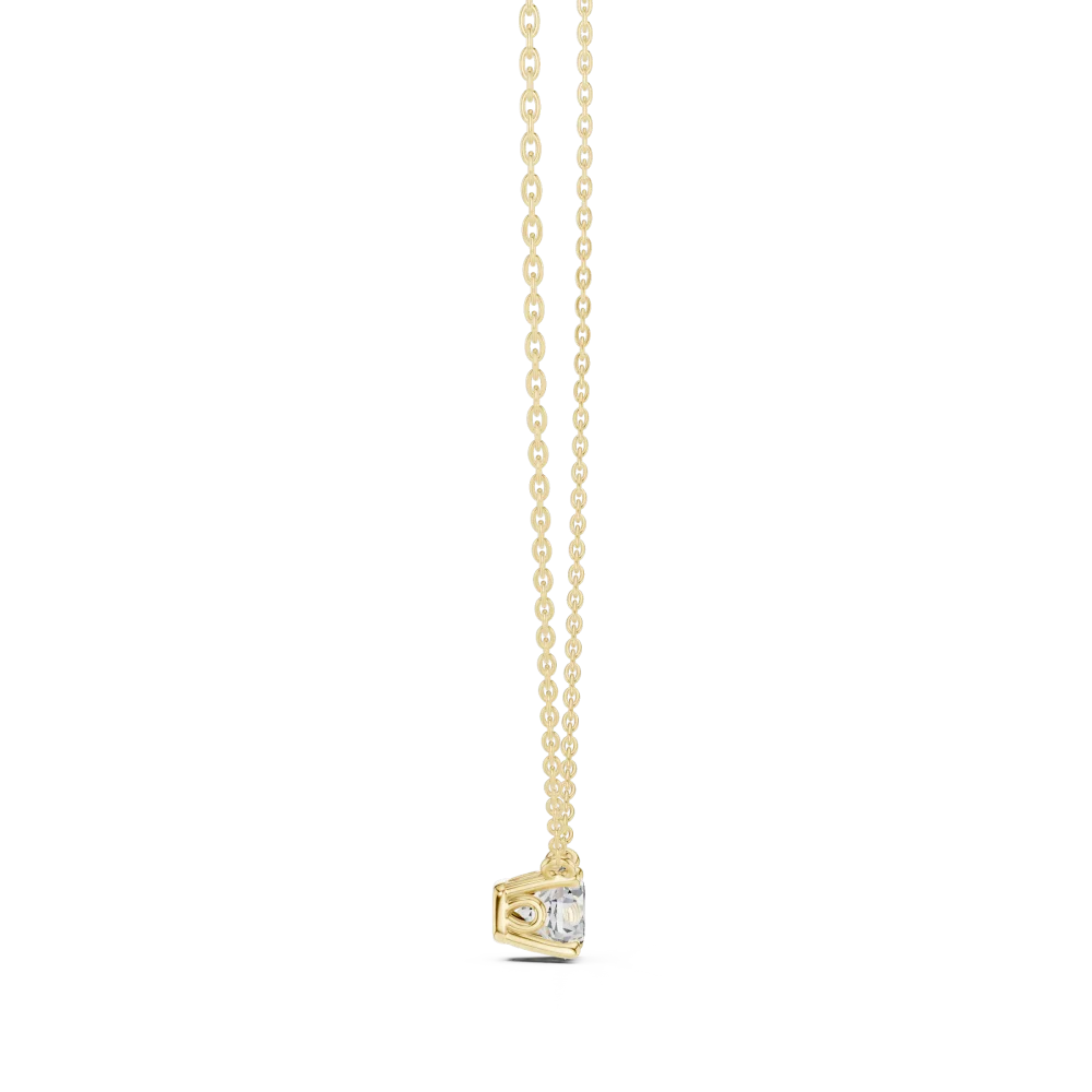 Ethereal Round Brilliant Cut Floating Solitaire Pendant - Image 3