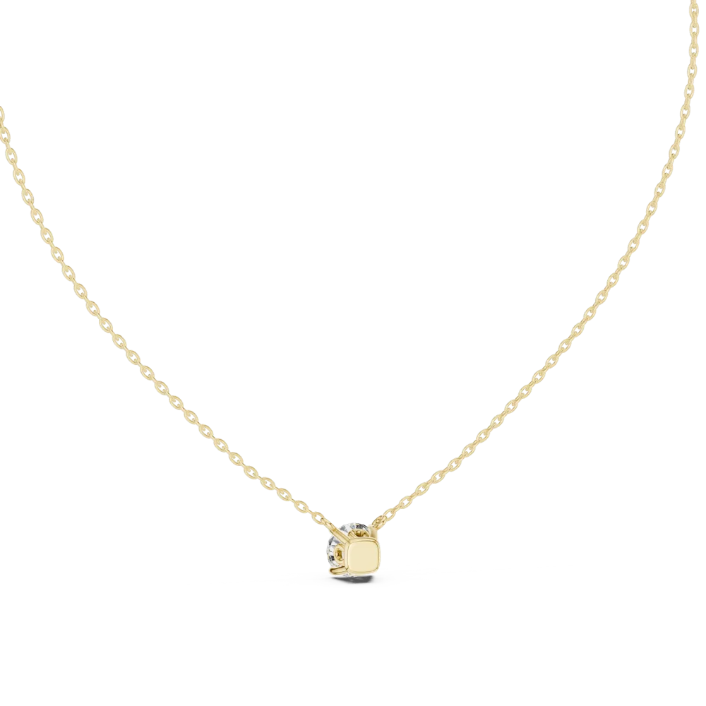 Ethereal Round Brilliant Cut Floating Solitaire Pendant - Image 4
